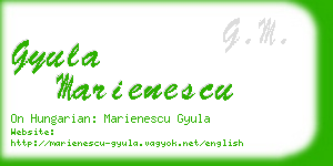 gyula marienescu business card